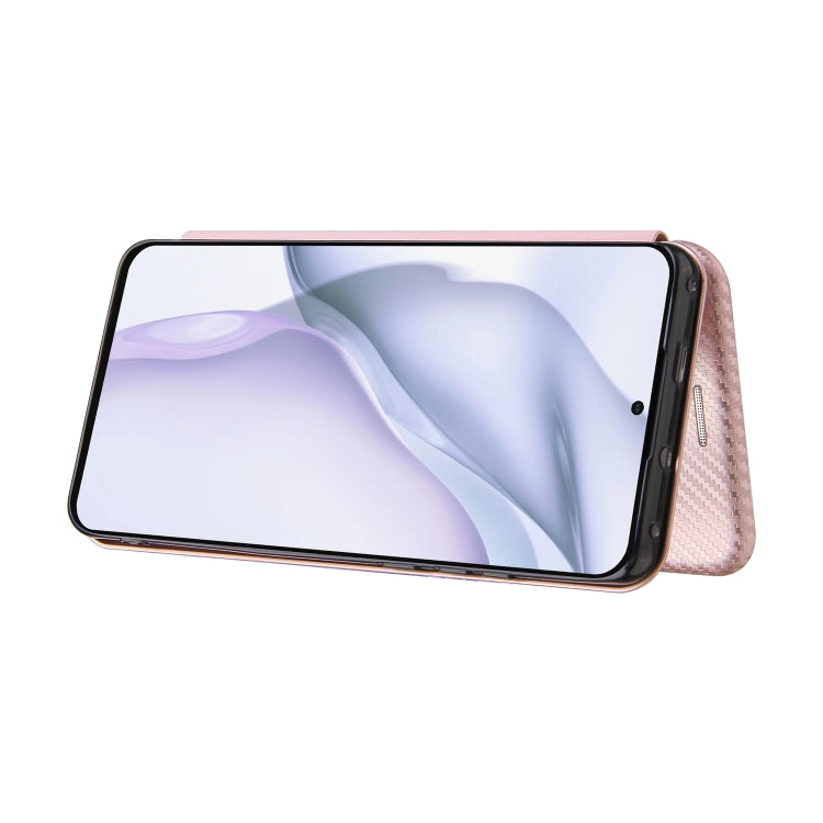 For Huawei P50 Pro Carbon Fiber Texture Horizontal Flip TPU + PC + PU Leather Case with Card Slot