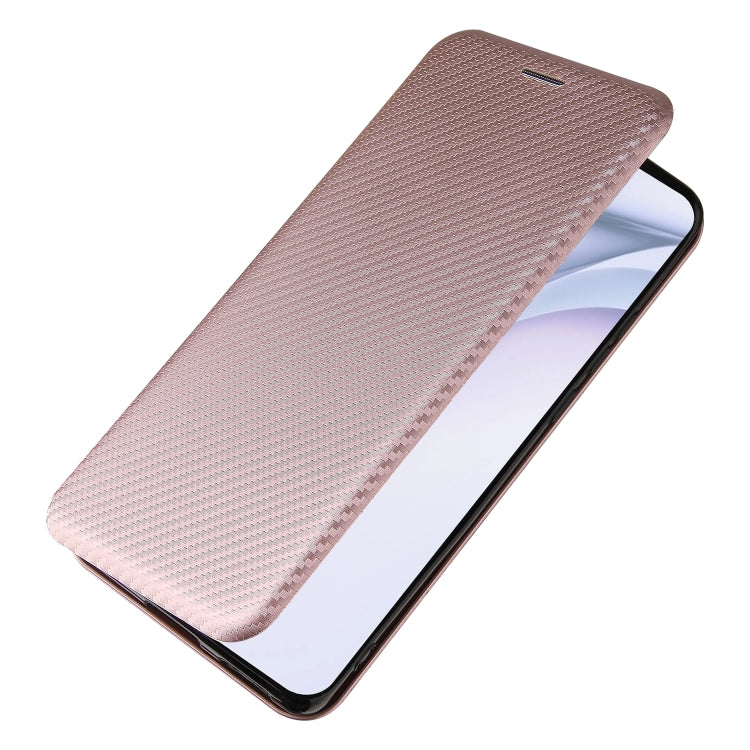 For Huawei P50 Pro Carbon Fiber Texture Horizontal Flip TPU + PC + PU Leather Case with Card Slot