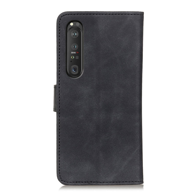 For Sony Xperia 1 III KHAZNEH Retro Texture PU + TPU Horizontal Flip Leather Case with Holder & Card Slots & Wallet