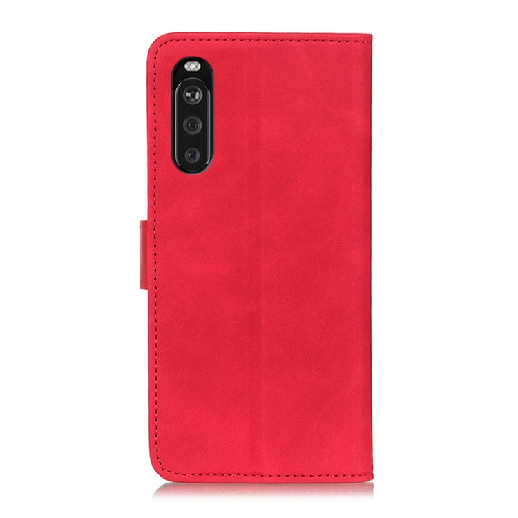 For Sony Xperia 10 III KHAZNEH Retro Texture PU + TPU Horizontal Flip Leather Case with Holder & Card Slots & Wallet