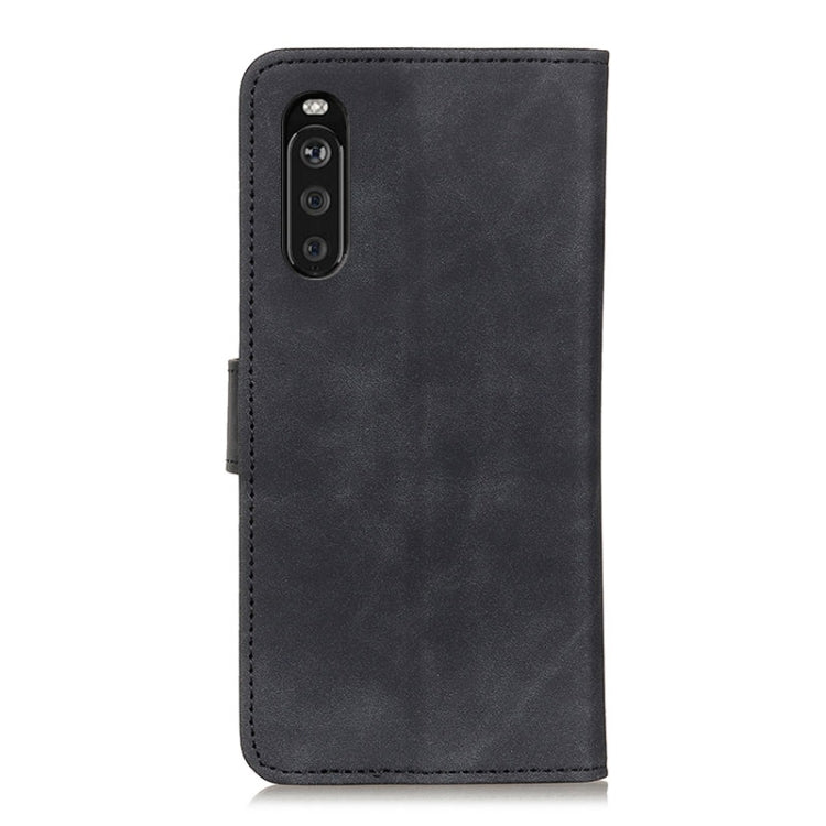 For Sony Xperia 10 III KHAZNEH Retro Texture PU + TPU Horizontal Flip Leather Case with Holder & Card Slots & Wallet