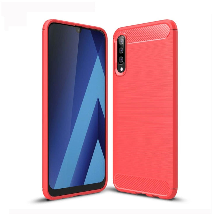 For Galaxy A70 / A70s Brushed Texture Carbon Fiber TPU Case