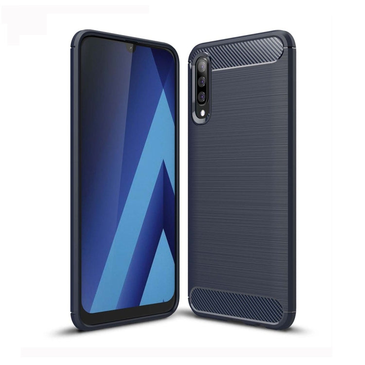 For Galaxy A70 / A70s Brushed Texture Carbon Fiber TPU Case