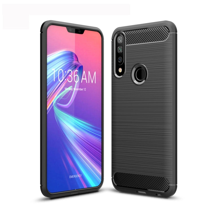 For Asus Zenfone Max Shot ZB634KL Brushed Texture Carbon Fiber TPU Case