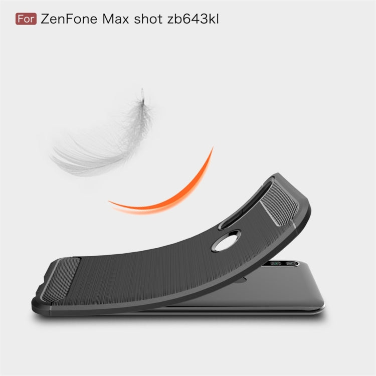 For Asus Zenfone Max Shot ZB634KL Brushed Texture Carbon Fiber TPU Case