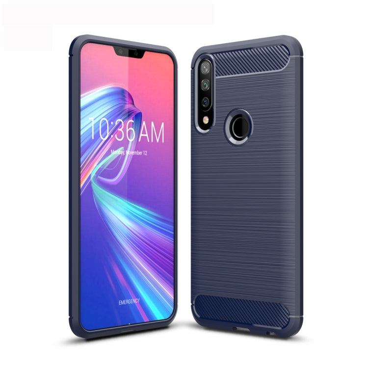 For Asus Zenfone Max Shot ZB634KL Brushed Texture Carbon Fiber TPU Case