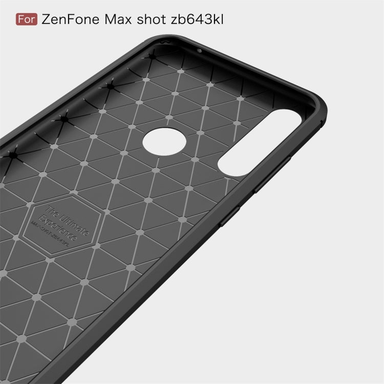 For Asus Zenfone Max Shot ZB634KL Brushed Texture Carbon Fiber TPU Case