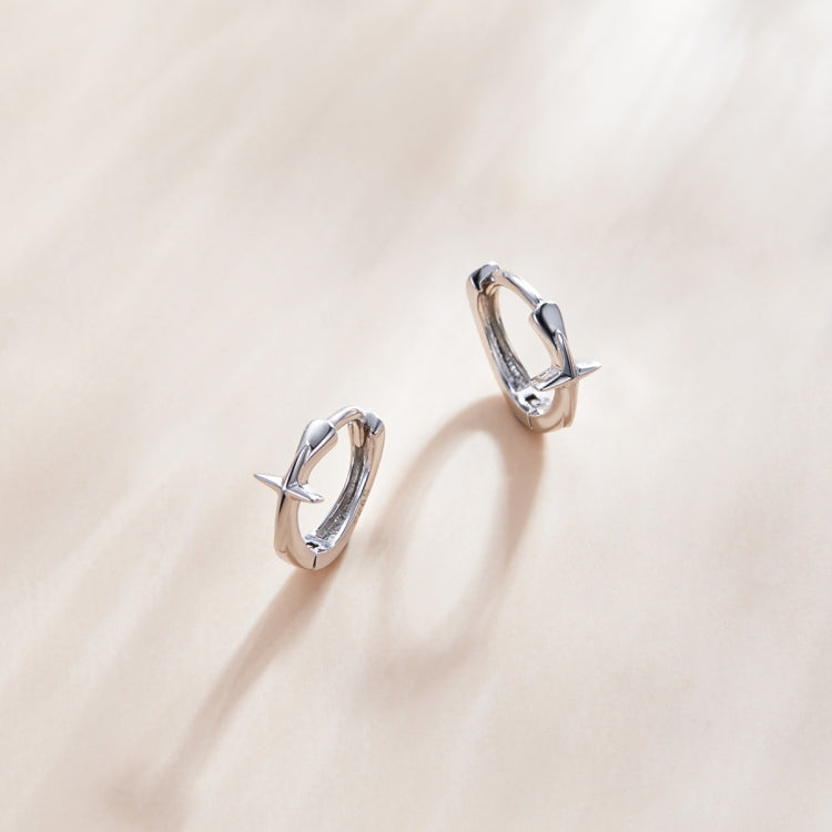 S925 Sterling Silver Shining Star Ear Buckle Women Earrings