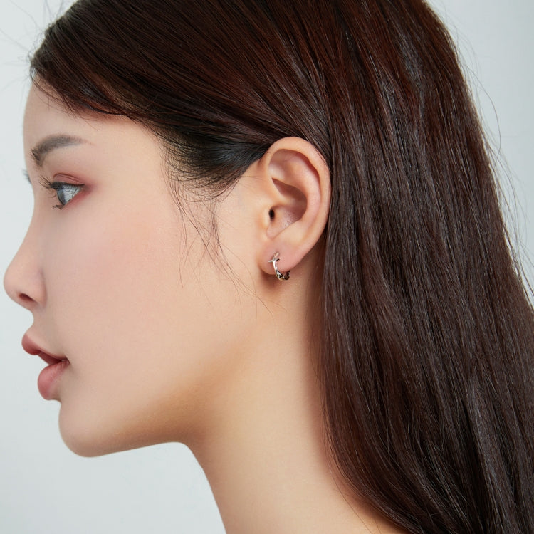 S925 Sterling Silver Shining Star Ear Buckle Women Earrings