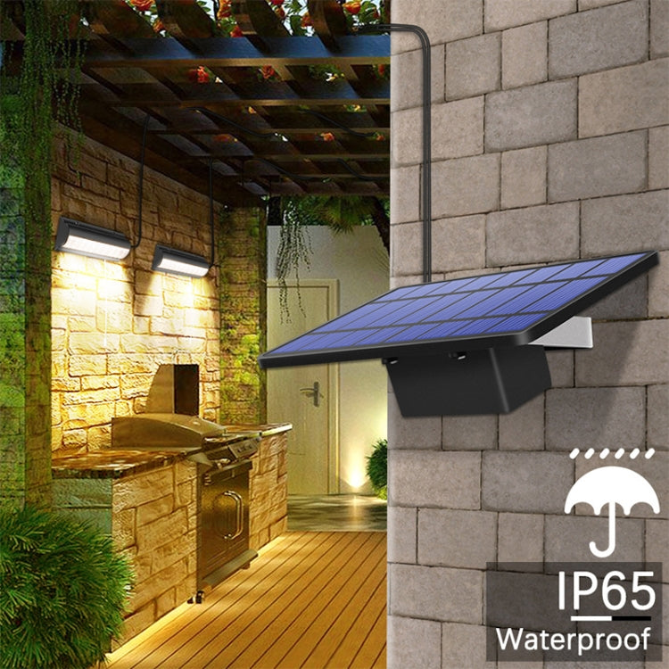 Pull-Switch 2 in 1 Solar Light 60-LEDs Landscape Courtyard Wall Lamp, Light Color:Warm Light