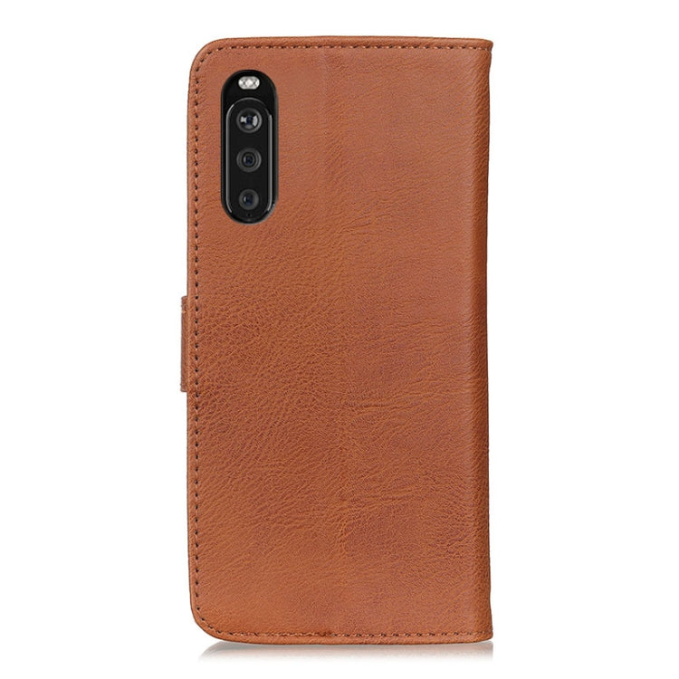 For Sony Xperia 10 III KHAZNEH Cowhide Texture Horizontal Flip Leather Case with Holder & Card Slots & Wallet
