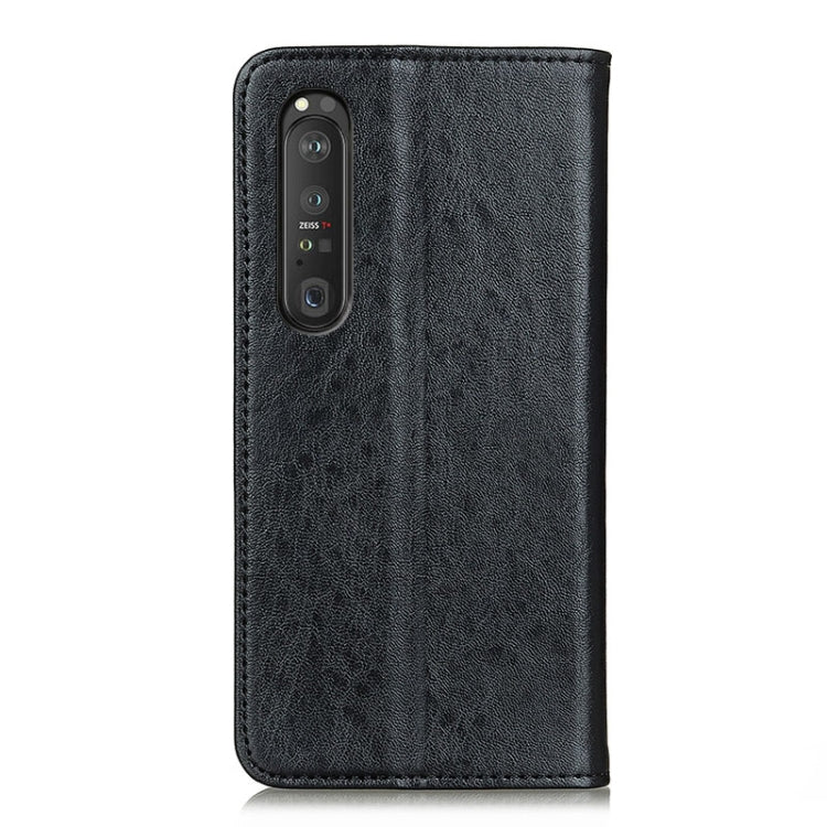 For Sony Xperia 1 III Magnetic Crazy Horse Texture Horizontal Flip Leather Case with Holder & Card Slots & Wallet
