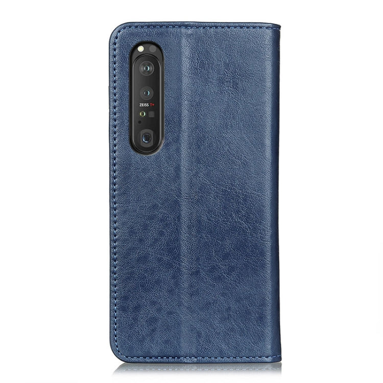 For Sony Xperia 1 III Magnetic Crazy Horse Texture Horizontal Flip Leather Case with Holder & Card Slots & Wallet
