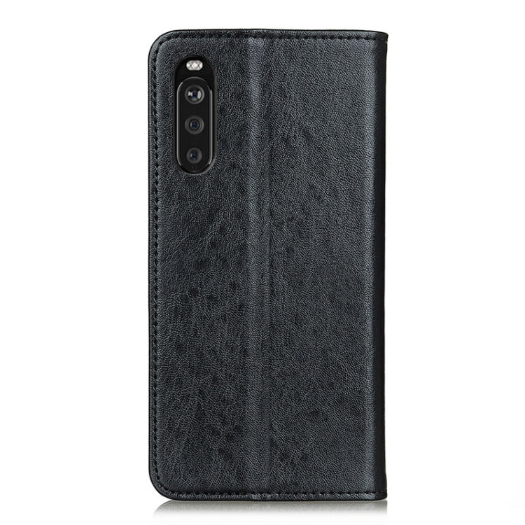 For Sony Xperia 10 III Magnetic Crazy Horse Texture Horizontal Flip Leather Case with Holder & Card Slots & Wallet