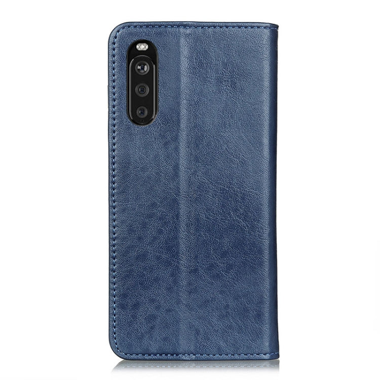 For Sony Xperia 10 III Magnetic Crazy Horse Texture Horizontal Flip Leather Case with Holder & Card Slots & Wallet