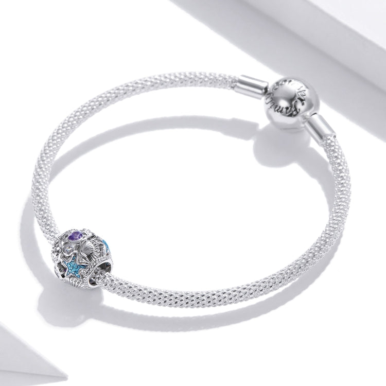 S925 Sterling Silver Starfish Zircon Beads DIY Bracelet Necklace Accessories
