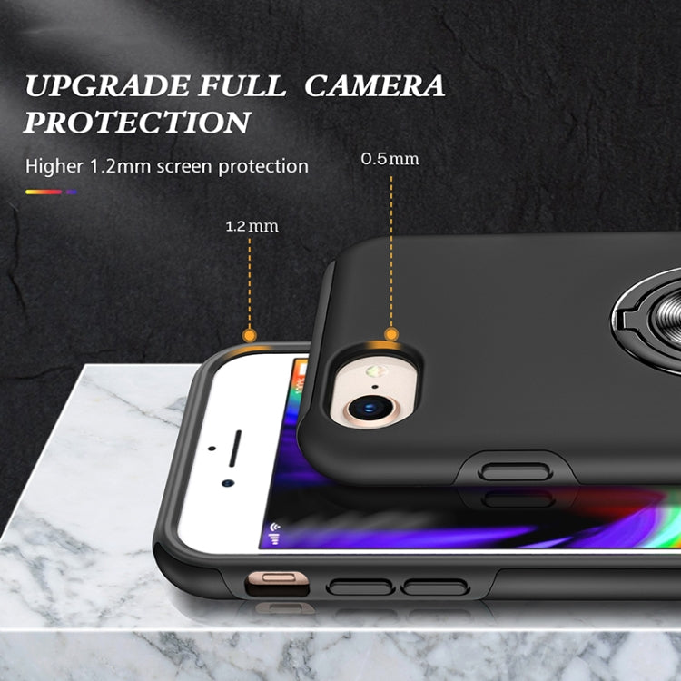 For iPhone SE 2022 / SE 2020 / 8 / 7 Magnetic Ring Kickstand Shockproof Phone Case