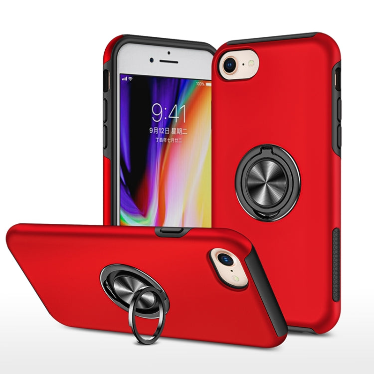 For iPhone SE 2022 / SE 2020 / 8 / 7 Magnetic Ring Kickstand Shockproof Phone Case