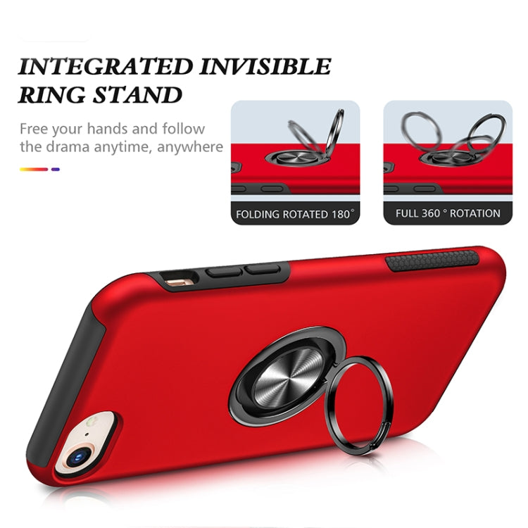 For iPhone SE 2022 / SE 2020 / 8 / 7 Magnetic Ring Kickstand Shockproof Phone Case