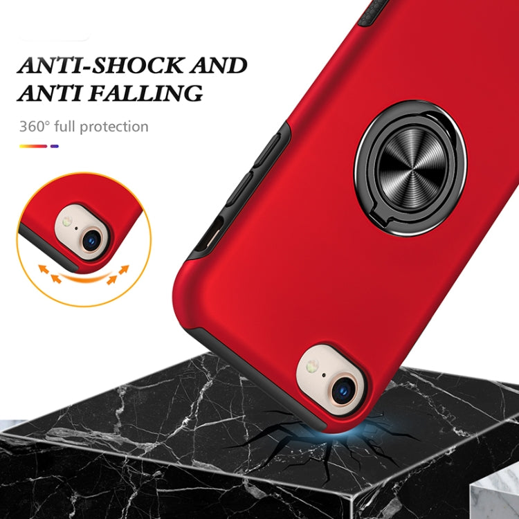 For iPhone SE 2022 / SE 2020 / 8 / 7 Magnetic Ring Kickstand Shockproof Phone Case