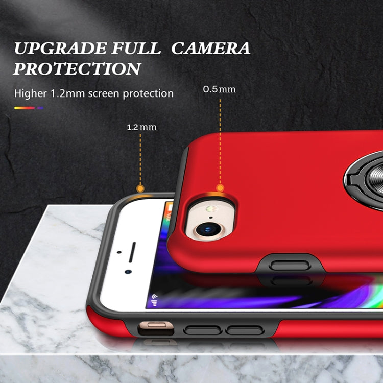 For iPhone SE 2022 / SE 2020 / 8 / 7 Magnetic Ring Kickstand Shockproof Phone Case