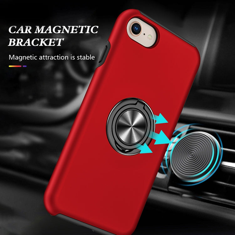 For iPhone SE 2022 / SE 2020 / 8 / 7 Magnetic Ring Kickstand Shockproof Phone Case
