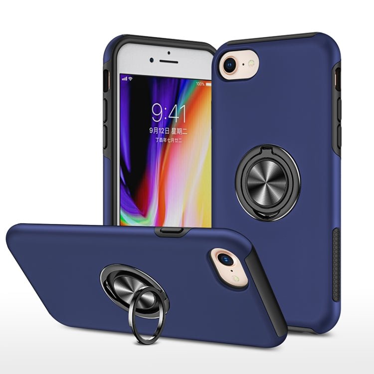For iPhone SE 2022 / SE 2020 / 8 / 7 Magnetic Ring Kickstand Shockproof Phone Case
