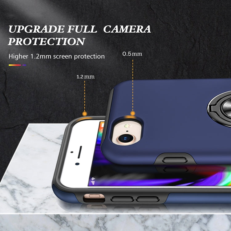 For iPhone SE 2022 / SE 2020 / 8 / 7 Magnetic Ring Kickstand Shockproof Phone Case
