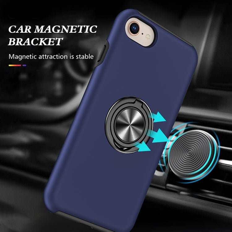 For iPhone SE 2022 / SE 2020 / 8 / 7 Magnetic Ring Kickstand Shockproof Phone Case