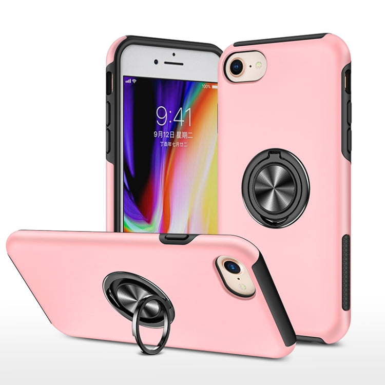 For iPhone SE 2022 / SE 2020 / 8 / 7 Magnetic Ring Kickstand Shockproof Phone Case