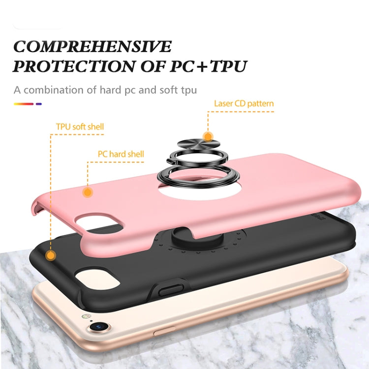 For iPhone SE 2022 / SE 2020 / 8 / 7 Magnetic Ring Kickstand Shockproof Phone Case