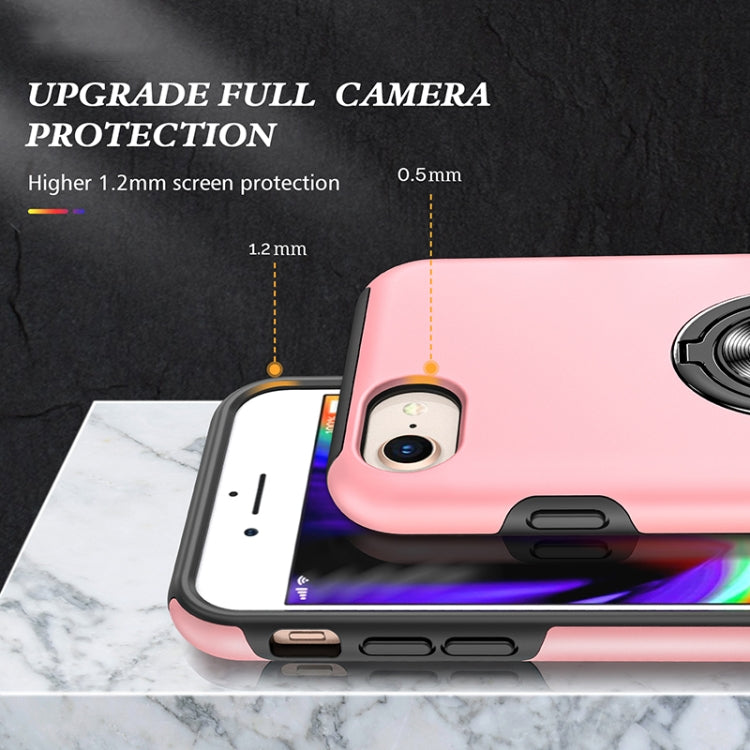 For iPhone SE 2022 / SE 2020 / 8 / 7 Magnetic Ring Kickstand Shockproof Phone Case