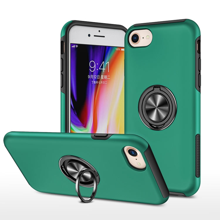 For iPhone SE 2022 / SE 2020 / 8 / 7 Magnetic Ring Kickstand Shockproof Phone Case