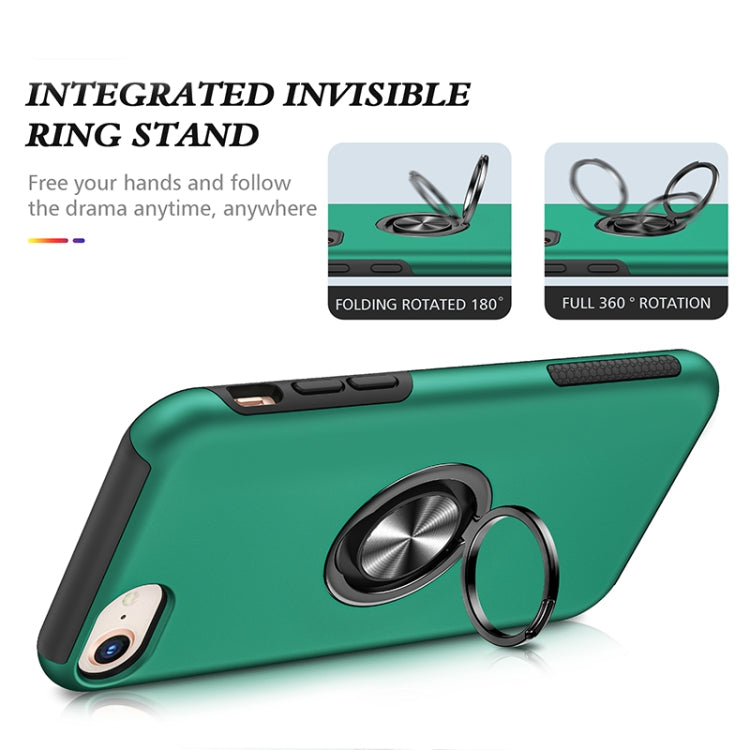For iPhone SE 2022 / SE 2020 / 8 / 7 Magnetic Ring Kickstand Shockproof Phone Case