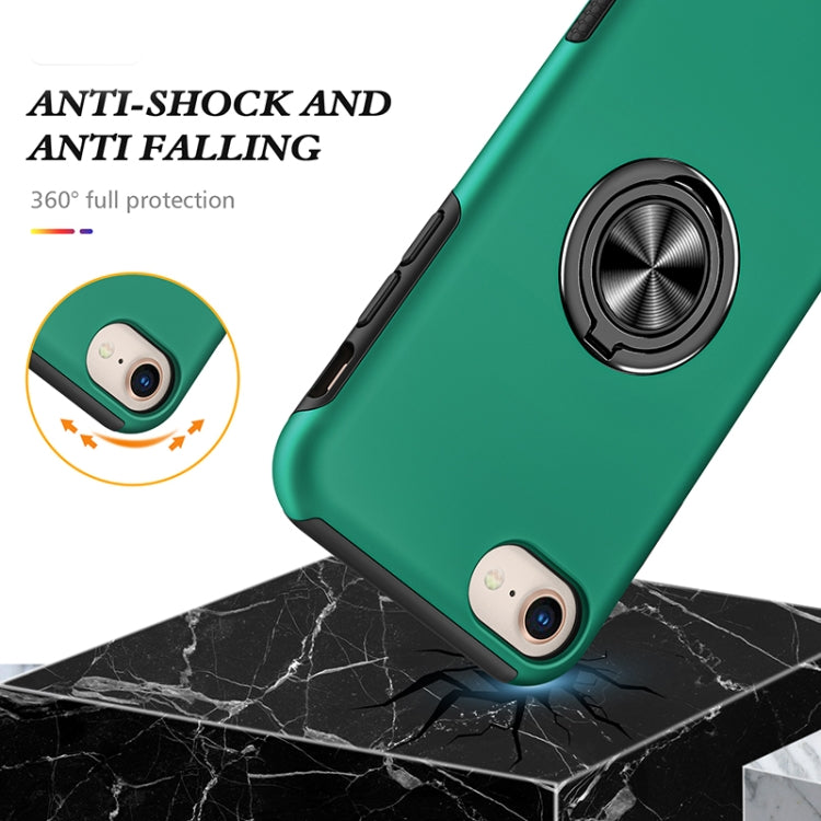 For iPhone SE 2022 / SE 2020 / 8 / 7 Magnetic Ring Kickstand Shockproof Phone Case