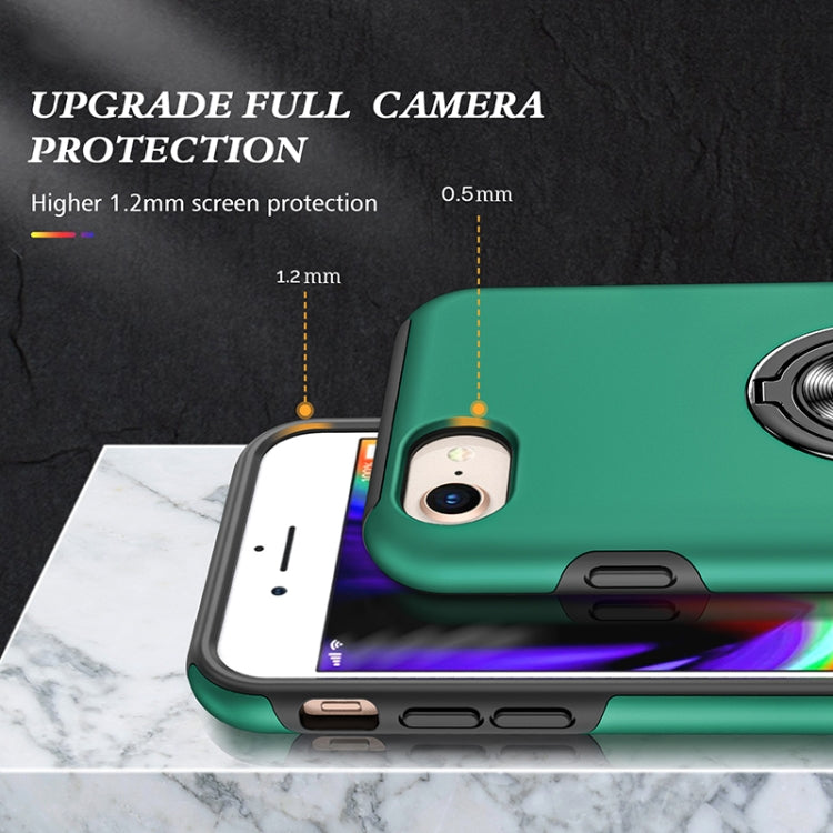 For iPhone SE 2022 / SE 2020 / 8 / 7 Magnetic Ring Kickstand Shockproof Phone Case