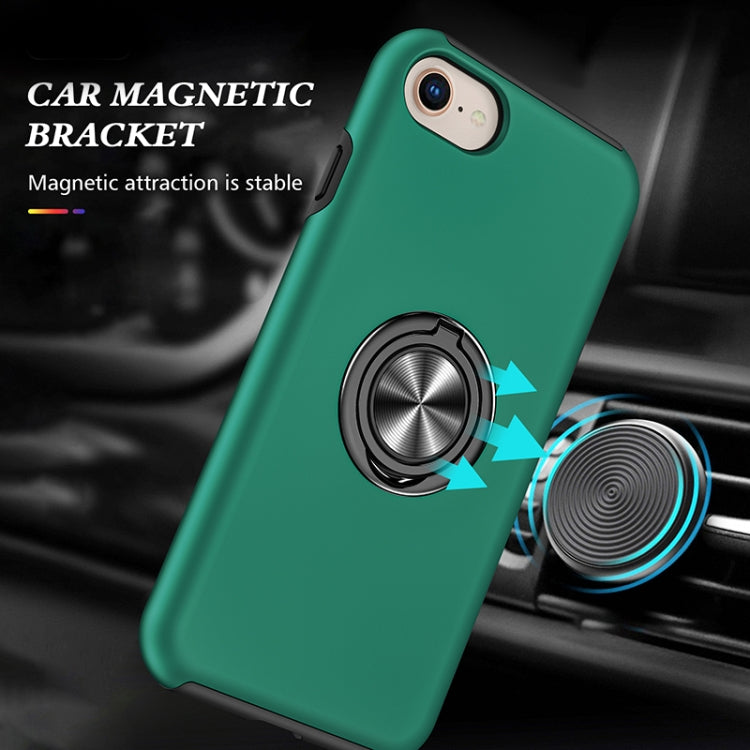 For iPhone SE 2022 / SE 2020 / 8 / 7 Magnetic Ring Kickstand Shockproof Phone Case