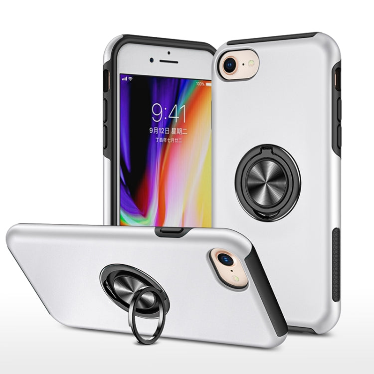For iPhone SE 2022 / SE 2020 / 8 / 7 Magnetic Ring Kickstand Shockproof Phone Case