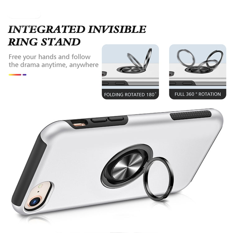 For iPhone SE 2022 / SE 2020 / 8 / 7 Magnetic Ring Kickstand Shockproof Phone Case