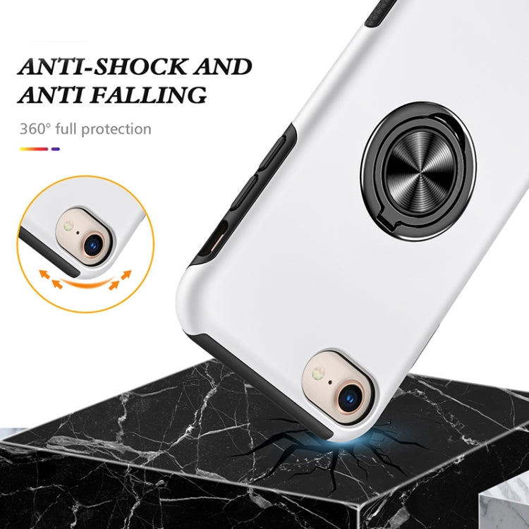 For iPhone SE 2022 / SE 2020 / 8 / 7 Magnetic Ring Kickstand Shockproof Phone Case