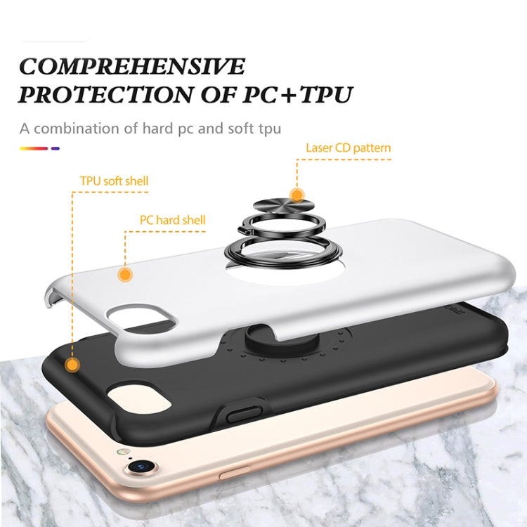 For iPhone SE 2022 / SE 2020 / 8 / 7 Magnetic Ring Kickstand Shockproof Phone Case