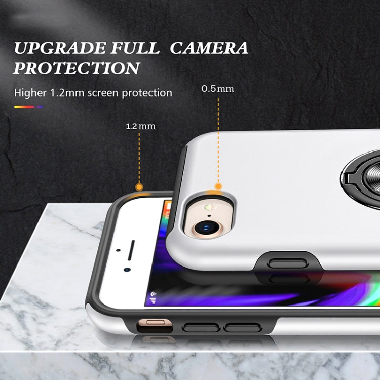 For iPhone SE 2022 / SE 2020 / 8 / 7 Magnetic Ring Kickstand Shockproof Phone Case