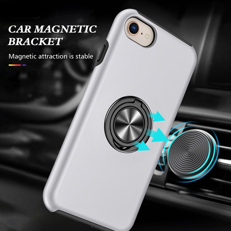 For iPhone SE 2022 / SE 2020 / 8 / 7 Magnetic Ring Kickstand Shockproof Phone Case