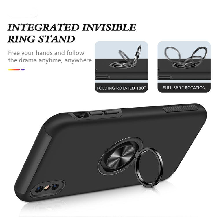 For iPhone X / XS Magnetic Ring Kickstand Shockproof Phone Case