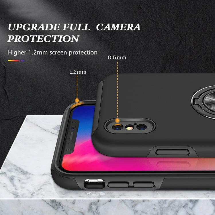 For iPhone X / XS Magnetic Ring Kickstand Shockproof Phone Case