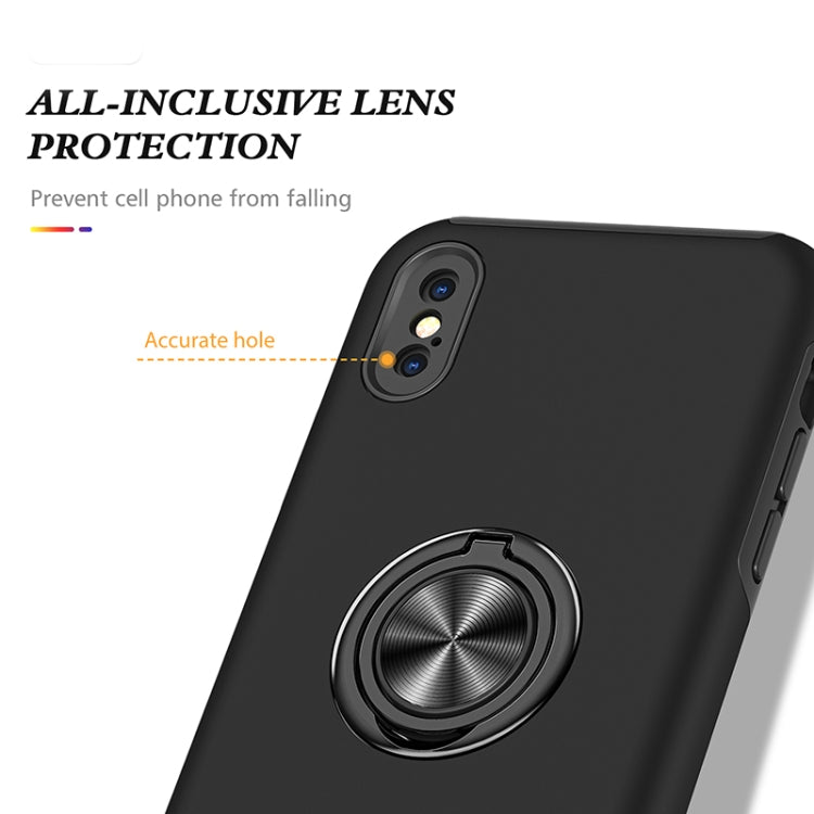 For iPhone X / XS Magnetic Ring Kickstand Shockproof Phone Case