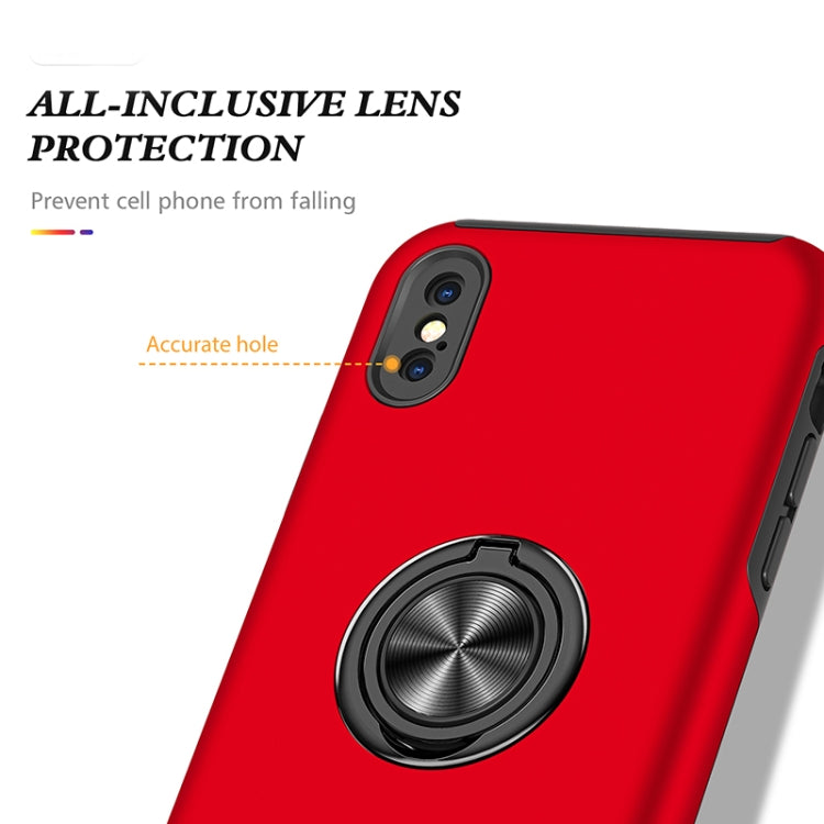 For iPhone X / XS Magnetic Ring Kickstand Shockproof Phone Case