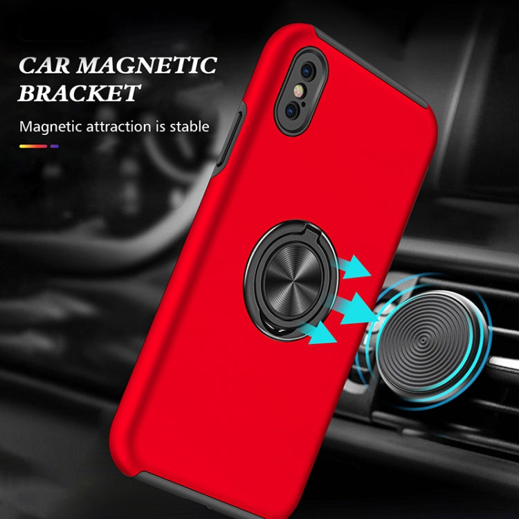 For iPhone X / XS Magnetic Ring Kickstand Shockproof Phone Case