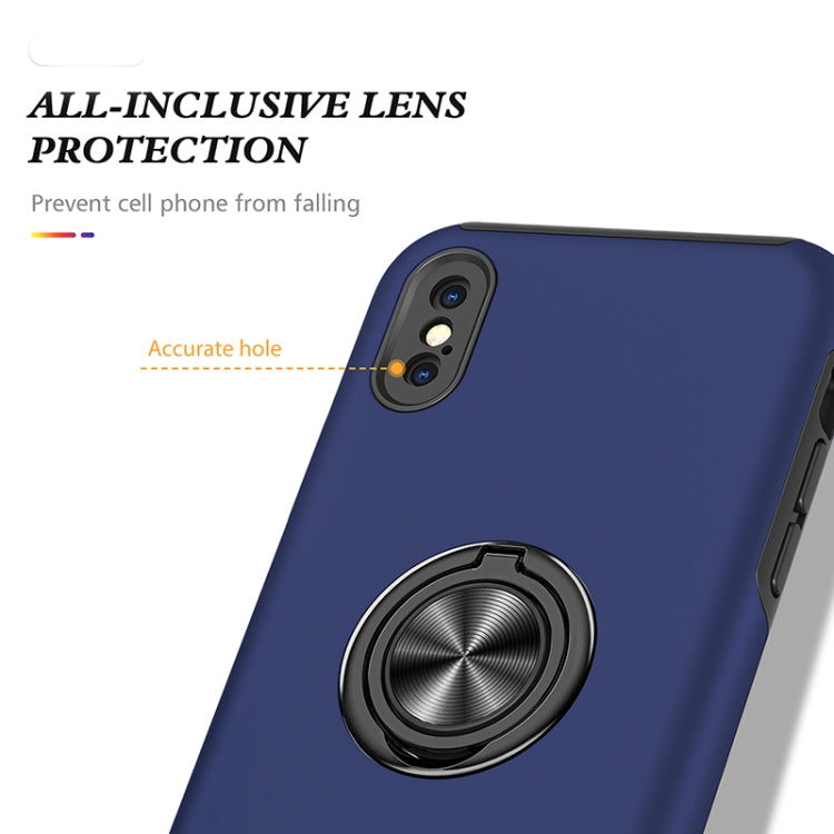 For iPhone X / XS Magnetic Ring Kickstand Shockproof Phone Case