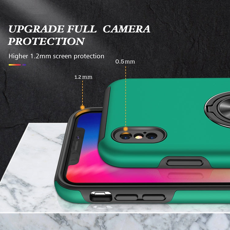 For iPhone X / XS Magnetic Ring Kickstand Shockproof Phone Case